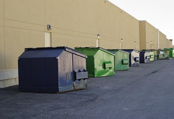 a view of a dumpster truck on a construction site in Bromley, KY